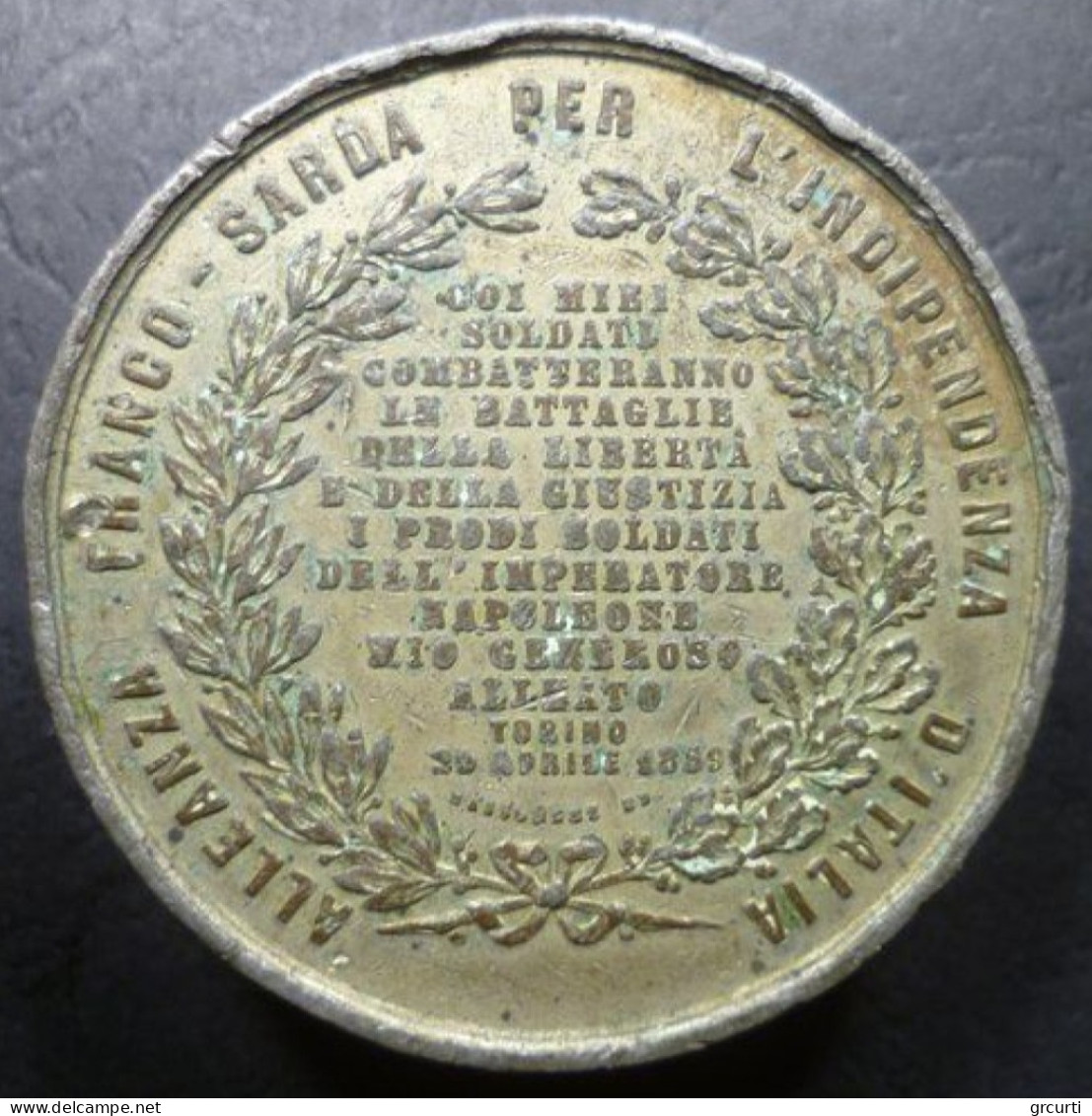 Alleanza Franco-Sarda Per L'Indipendenza D'Italia - Torino 29 Aprile 1859 - Adel