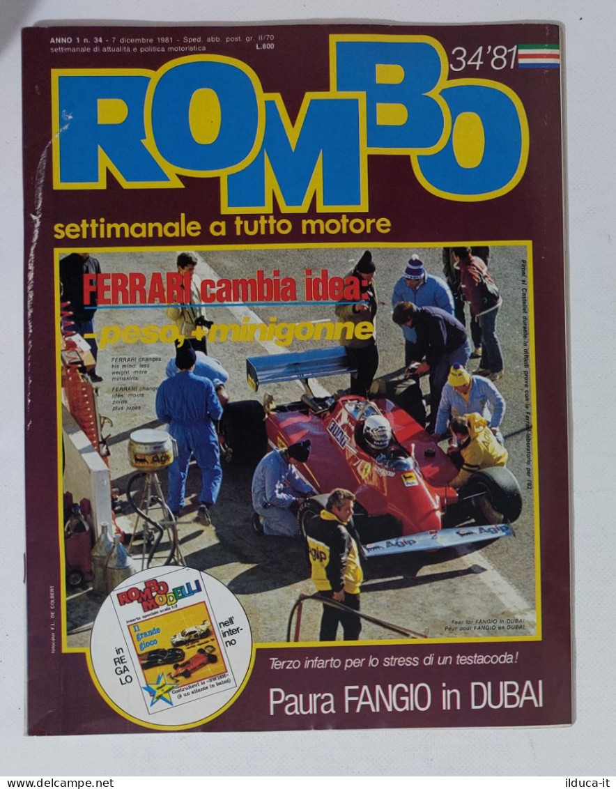 58983 ROMBO 1981 - A. 1 N. 34 - Fangio; Ferrari Dubai - Engines