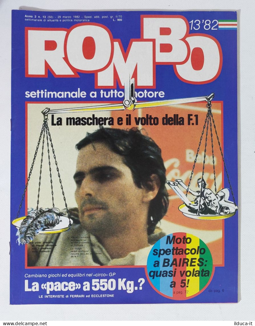 59004 ROMBO 1982 - A. 2 N. 13 - Problemi Formula 1; Motospettacolo A Baires - Motores