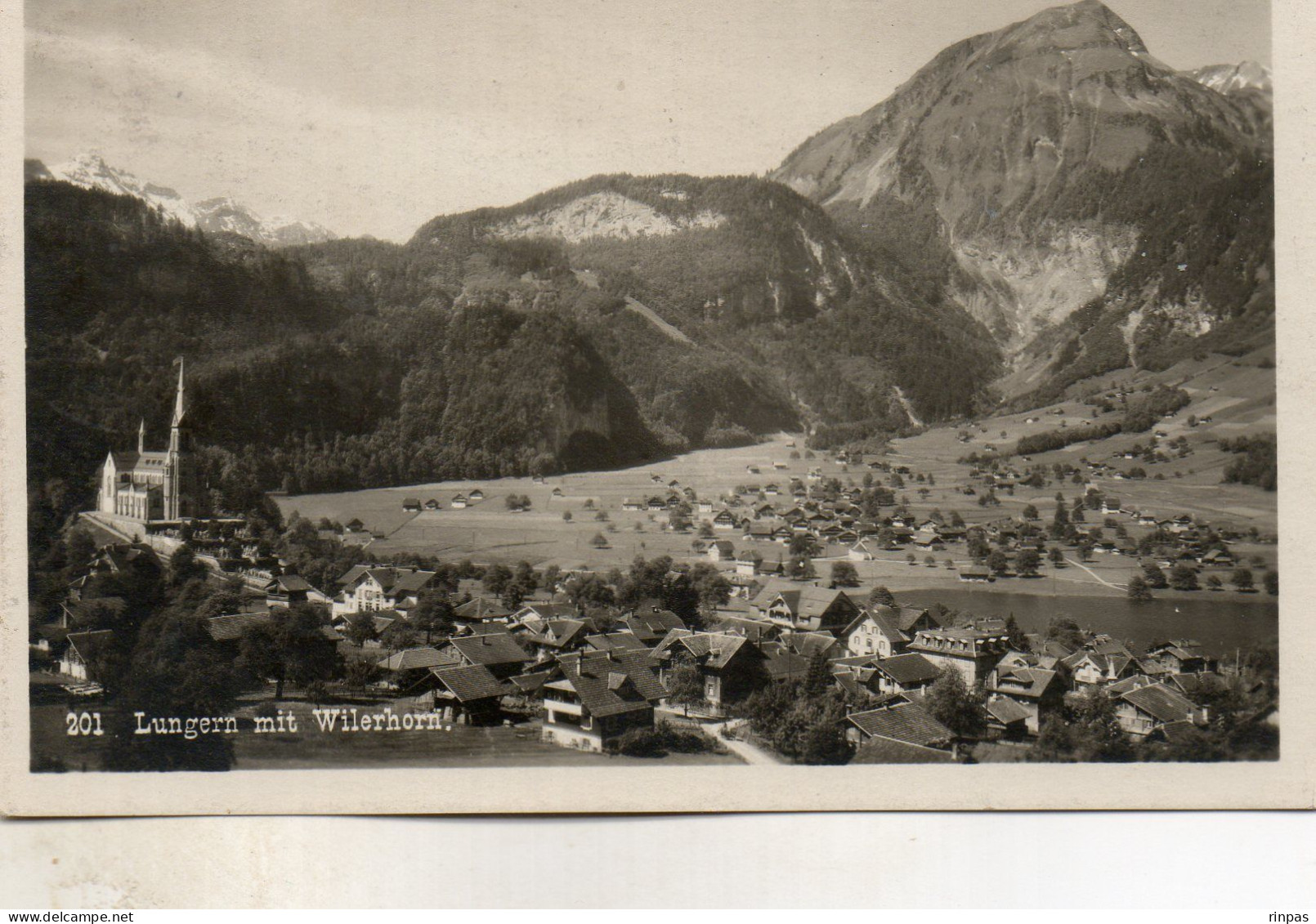 (Suisse) LUNGERN Mit Wilerhorn Oblitéré En 1927 - Lungern