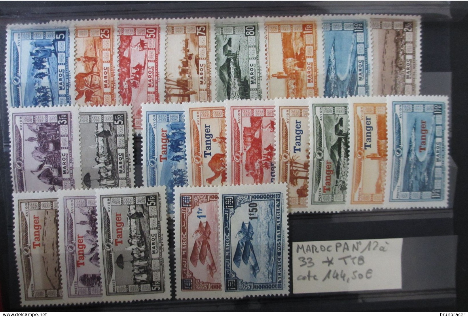 COLONIES MAROC POSTE AERIENNE N°12 à 33 NEUF* TB COTE 144,50 EUROS VOIR SCANS - Luftpost