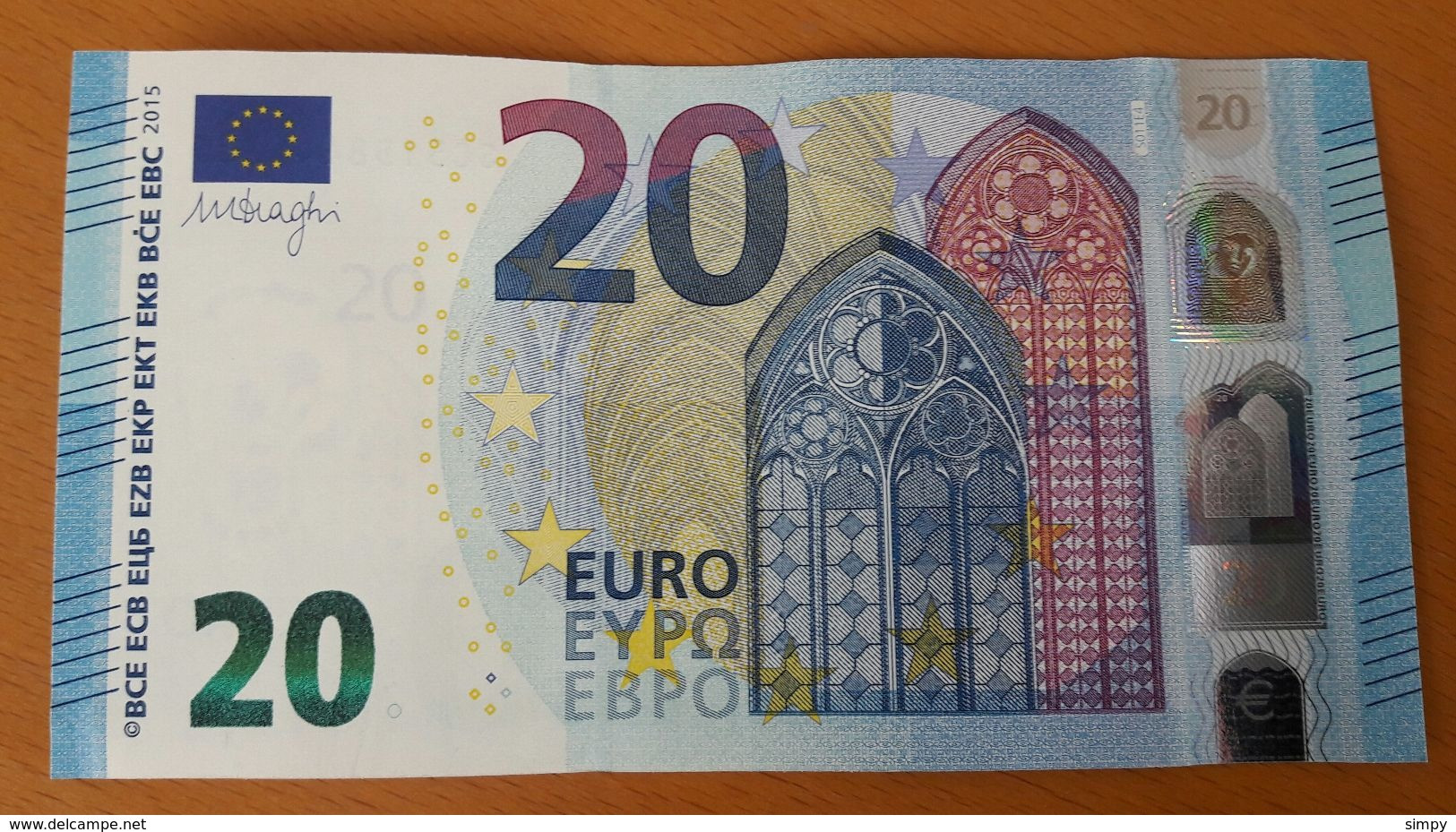 ITALY 20 Euro 2015 Draghi UNC/aUNC S011 E4 Serial Prefix SC5158444305 - 20 Euro