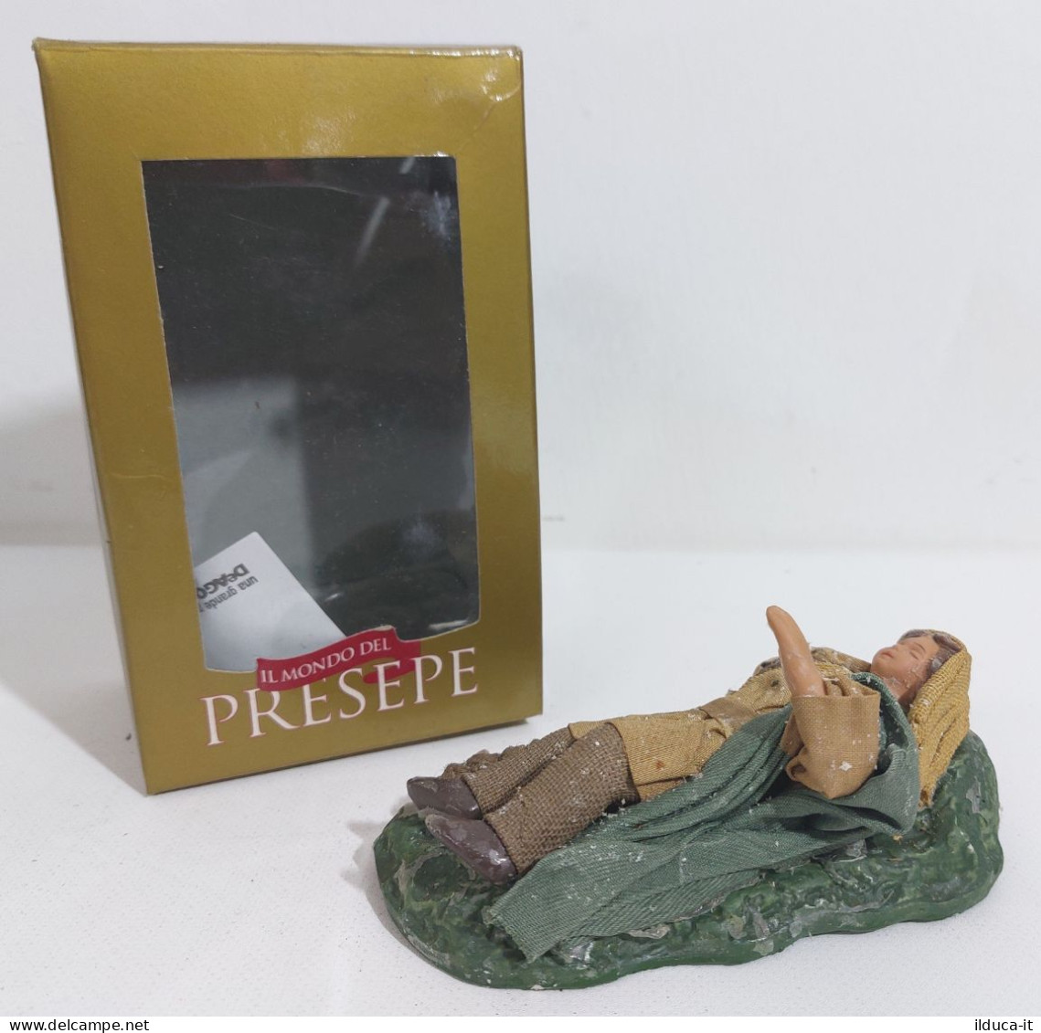 57612 Pastorello Mondo Del Presepe De Agostini - Ragazzo Che Dorme - H. 5 Cm - Kerstkribben