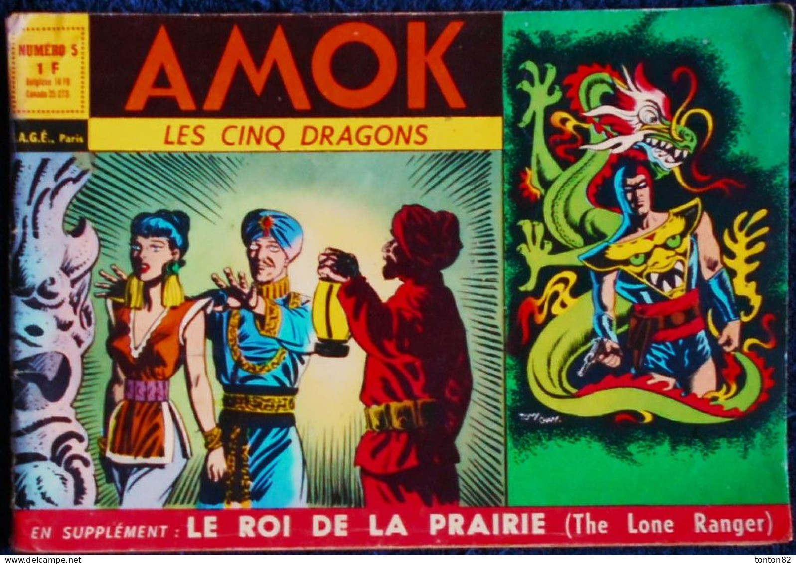 Les 5 Dragons - AMOK Bimensuel N° 5 - S.A/G.E éditions - ( 15 Avril 1966 ) . - Mon Journal