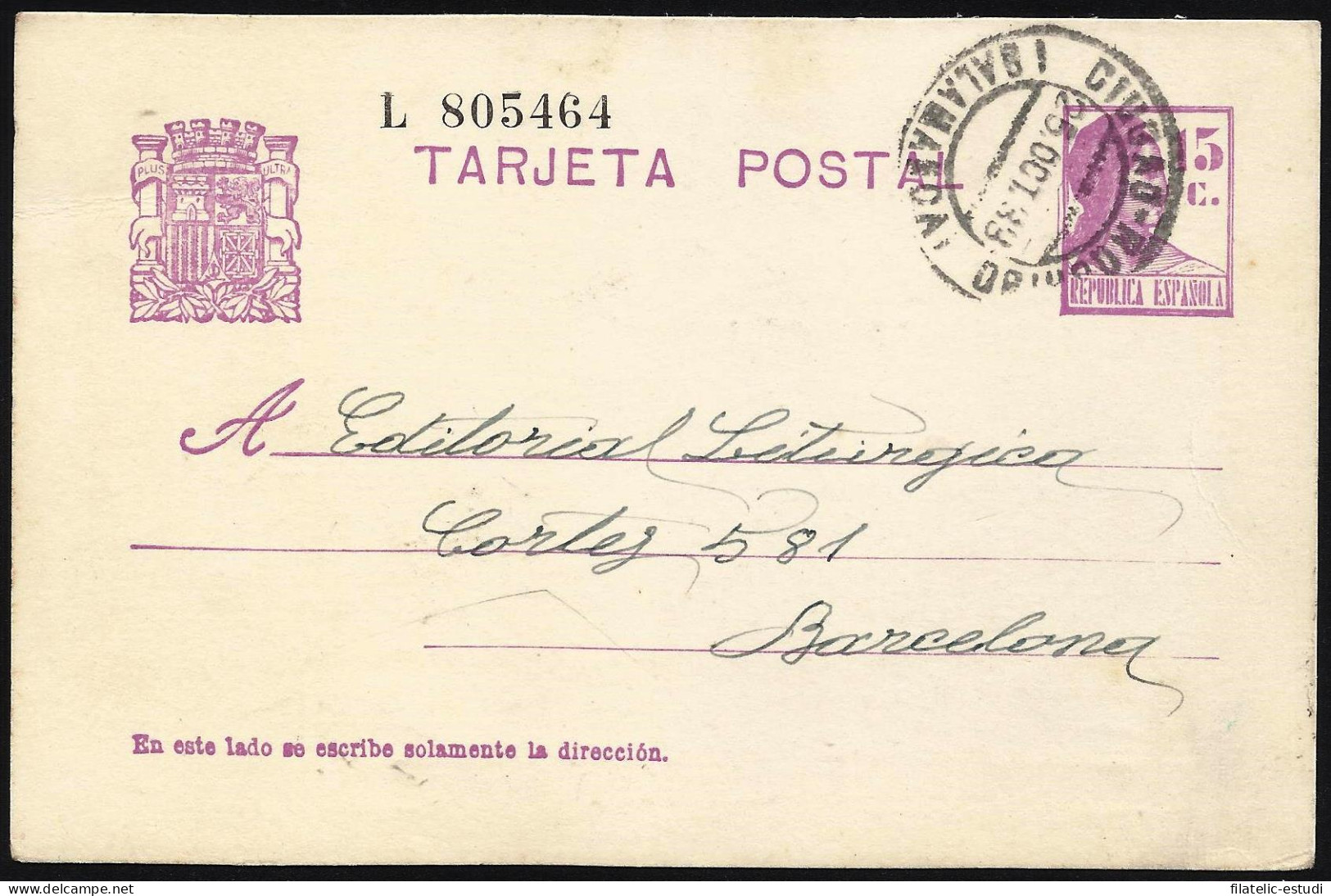 España Sapin Entero Postal 69 Matrona 1935 Ciudad Rodrigo - Other & Unclassified