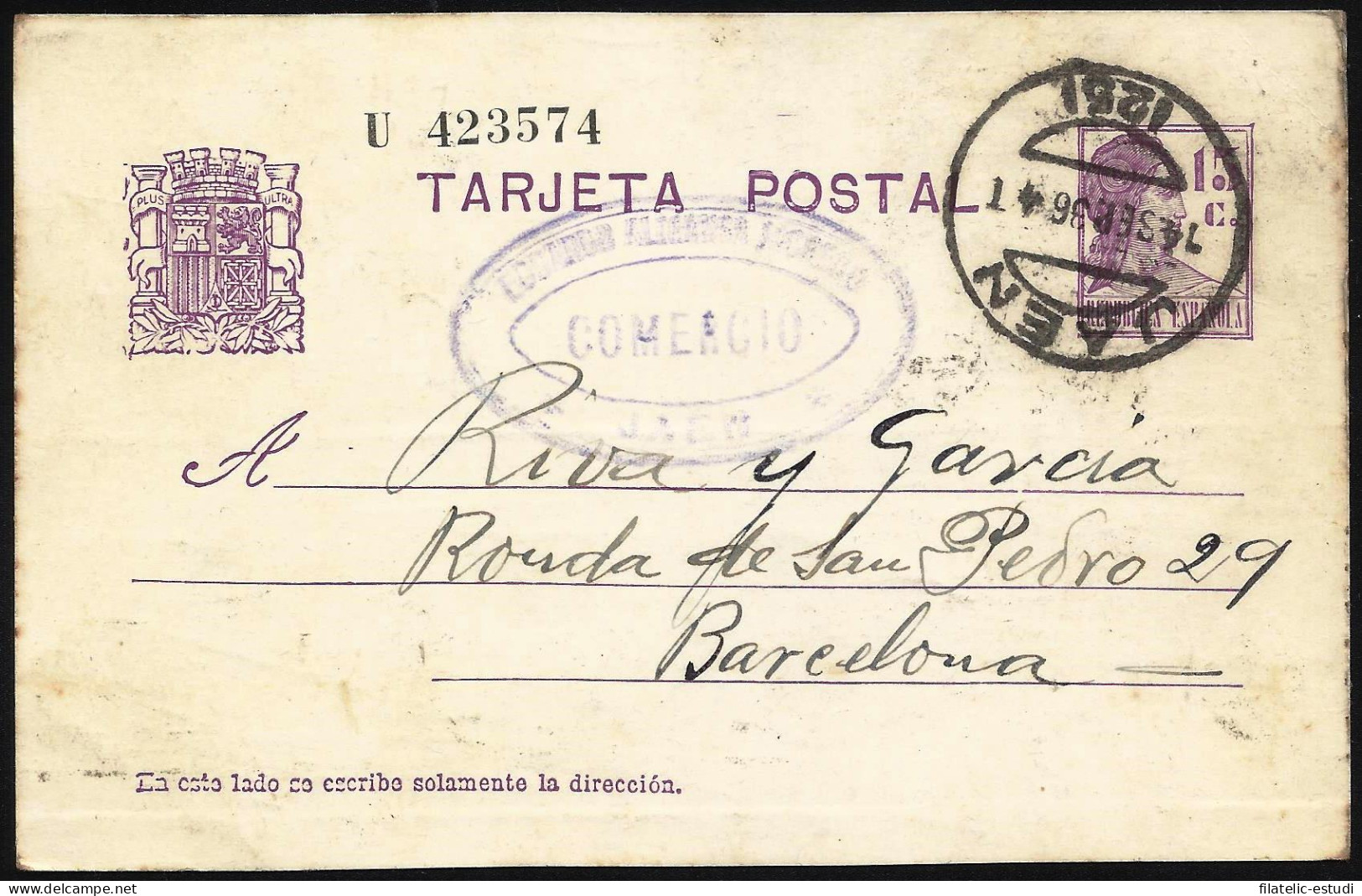 España Spain Entero Postal 69 Matrona 1936 Jaén - Altri & Non Classificati