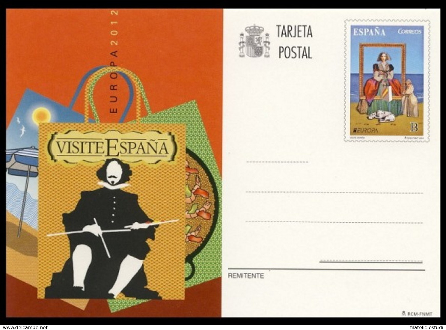 España Spain Entero Postal ( Tarjeta ) 190 2012 Europa Visite España Velazquez - Other & Unclassified