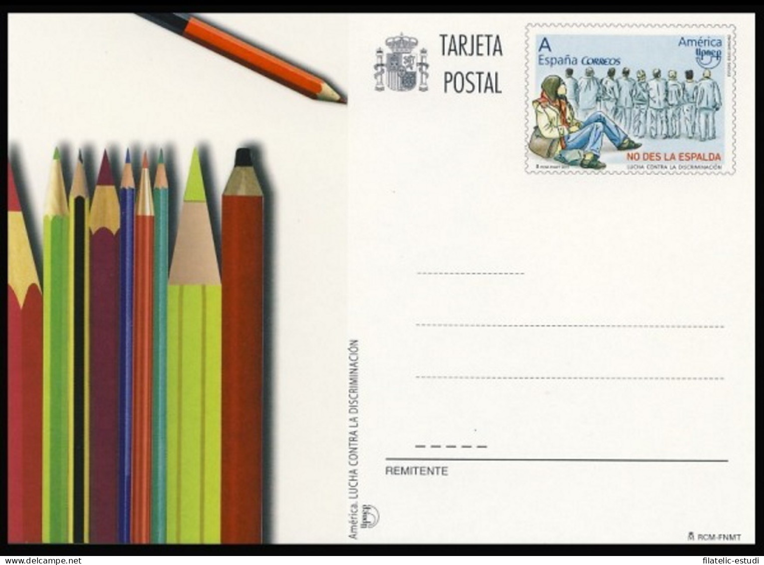 España Spain Entero Postal ( Tarjeta ) 194 2013 Lucha Contra La Discriminación - Other & Unclassified