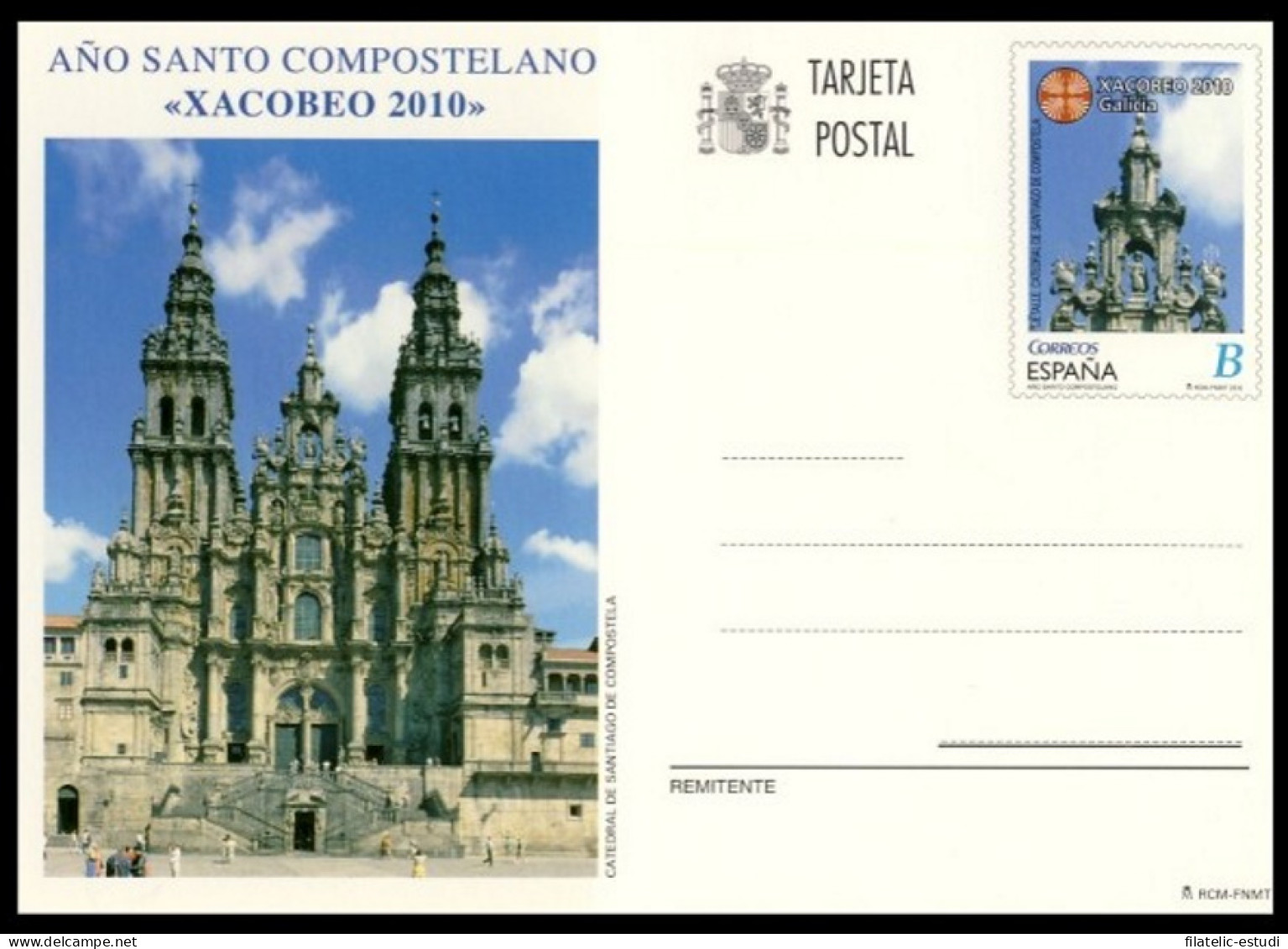 España  Spain Entero Postal ( Tarjeta ) 184 2010 Año Santo Compostelano Xacobe - Altri & Non Classificati
