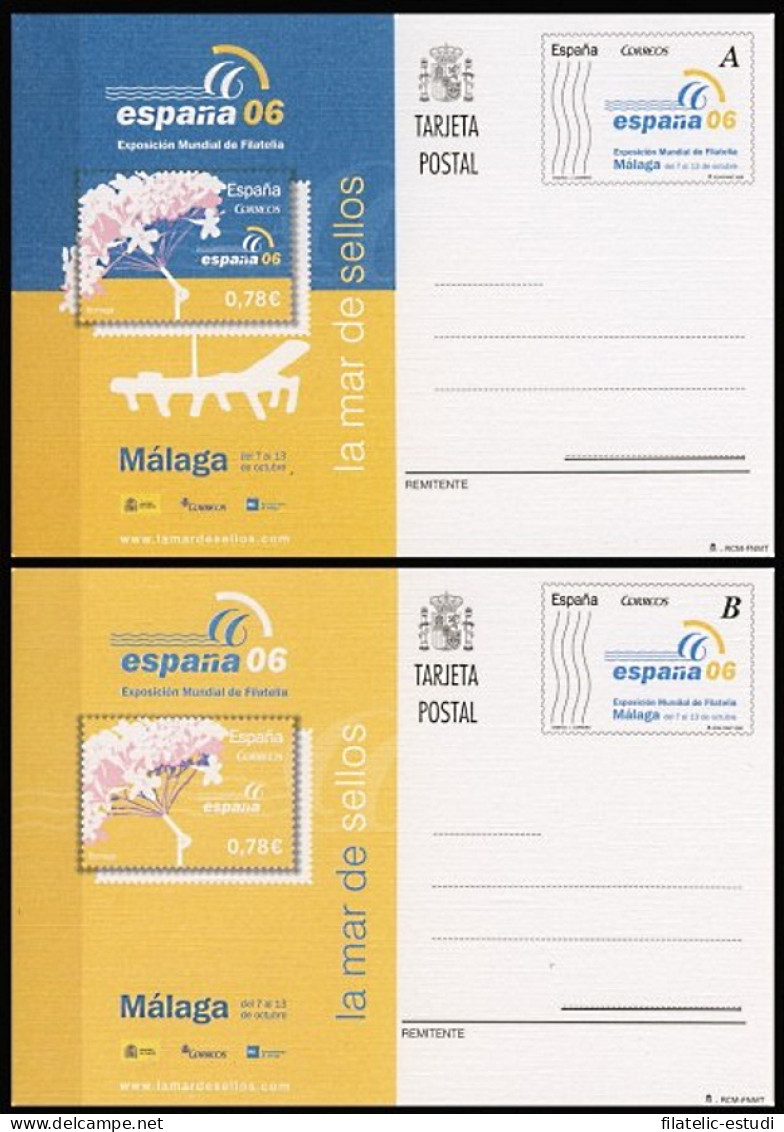 España Spain Entero Postal ( Tarjeta ) 173/74 2006  Exposición Málaga - Other & Unclassified