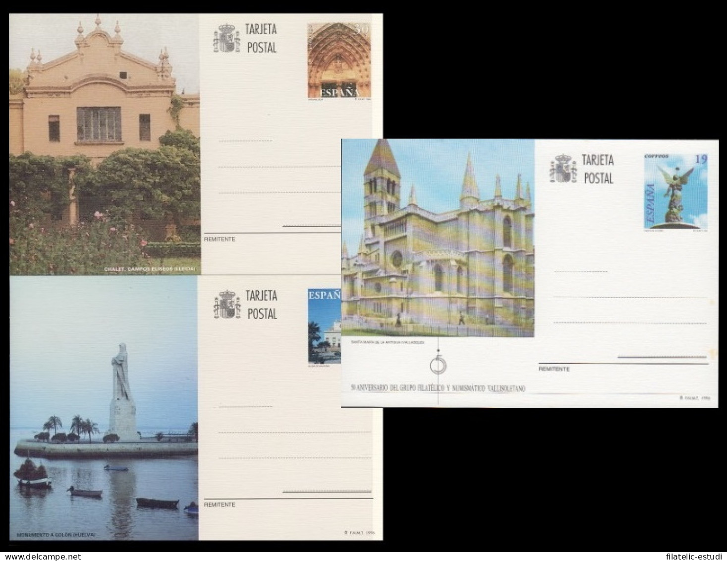 España Spain Entero Postal ( Tarjeta ) 160/62 1996 Turismo Valladolid Lleida H - Andere & Zonder Classificatie