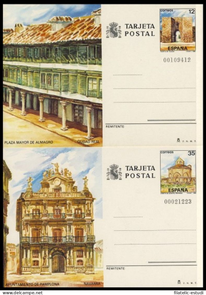 España Spain Entero Postal ( Tarjeta ) 141/42 1986 Turismo Ciudad Real Navarra - Sonstige & Ohne Zuordnung