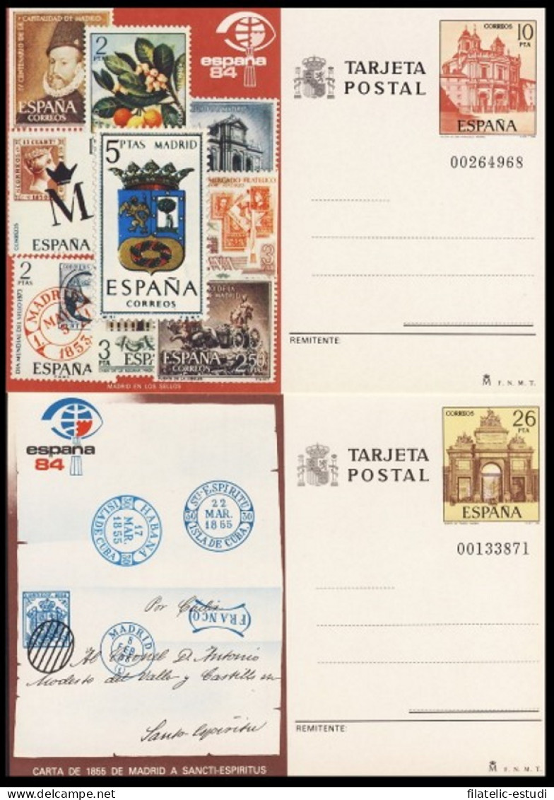 España Spain Entero Postal ( Tarjeta ) 135/36 1984 Exposición Mundial De Filat - Autres & Non Classés