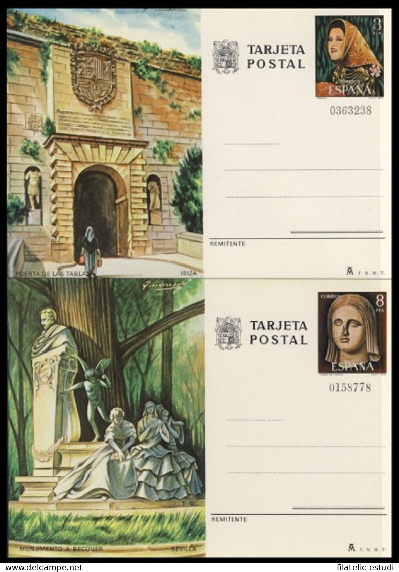 España Spain Entero Postal ( Tarjeta ) 117/18 1978 Turismo Ibiza Sevilla - Andere & Zonder Classificatie