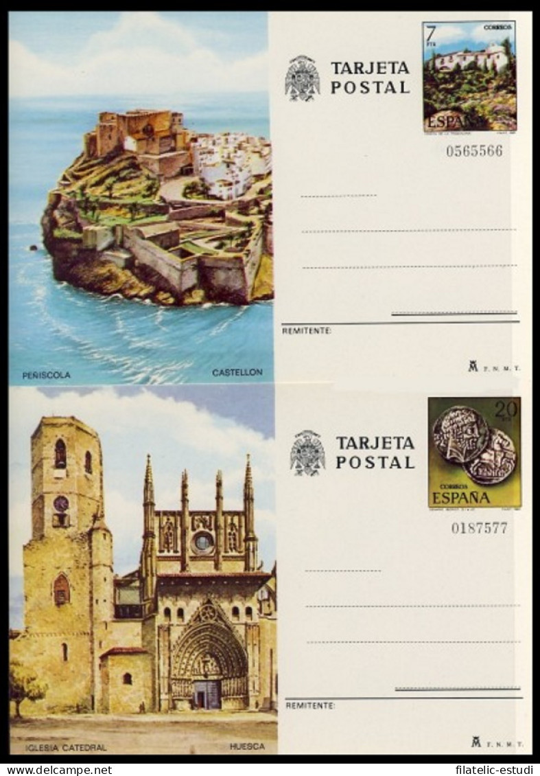 España Spain Entero Postal ( Tarjeta ) 125/26 1981 Turismo Castellón Huesca - Sonstige & Ohne Zuordnung