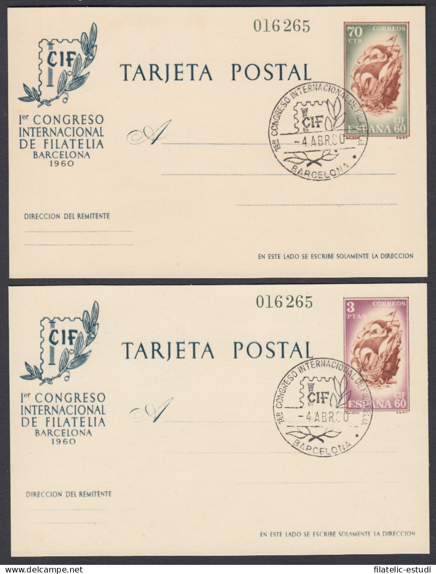 España Spain Entero Postal  88/89 CIF 1960 Matasello Primer Dia Barco Boat - Other & Unclassified