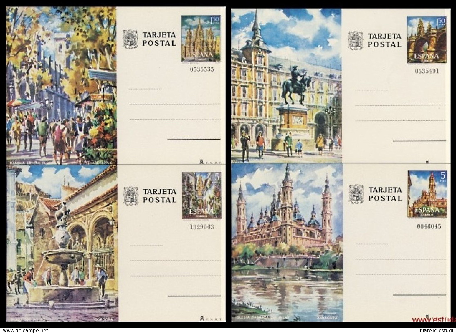 España Spain Entero Postal ( Tarjeta ) 101/04 1973 Turismo Barcelona Madrid Có - Autres & Non Classés