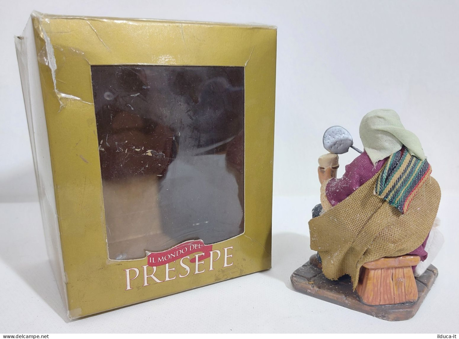 57636 Pastorello Mondo Del Presepe De Agostini - Venditore Cibo - H. 10 Cm - Kerstkribben