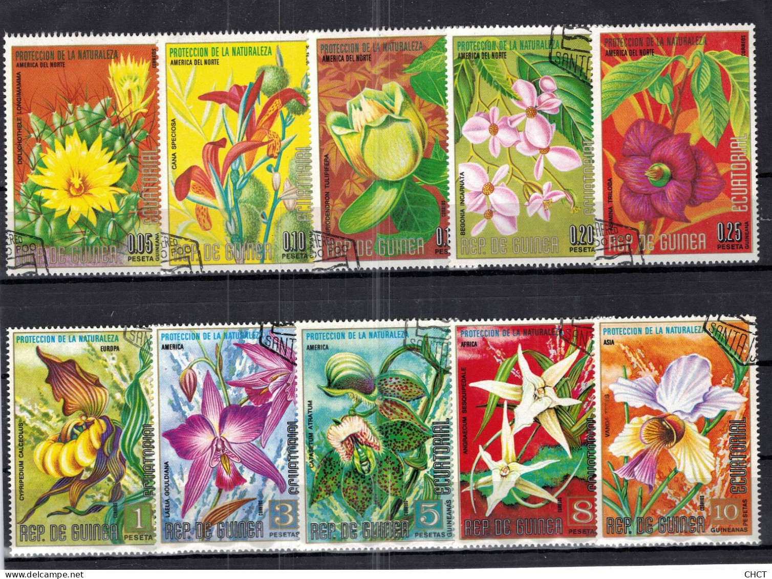 CHCT76 - Nature, Flowers, Used, Complete Series, 1974, Equatorial Guinea - Äquatorial-Guinea