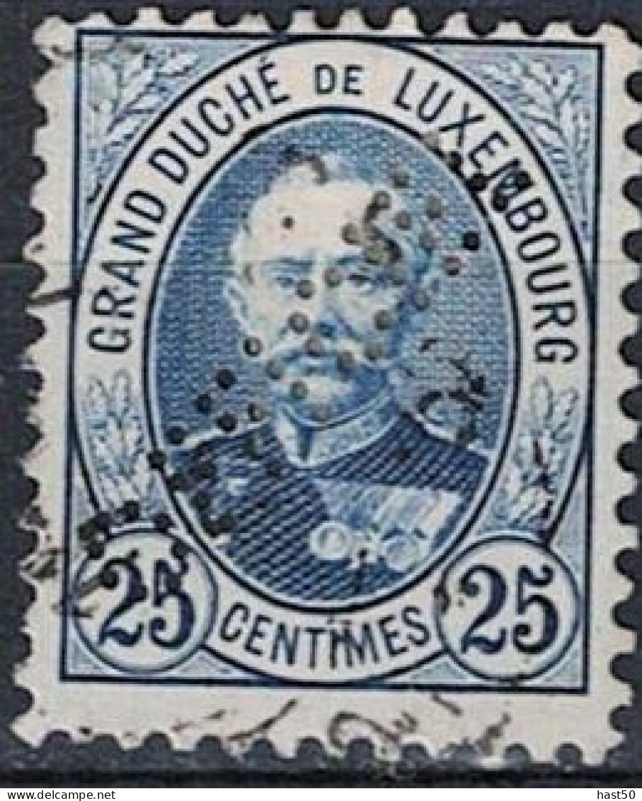 Luxemburg - Dienst/service "Schräg Durchlocht OFFICIEL" (MiNr: D 69) 1899 - Gest Used Obl - Service