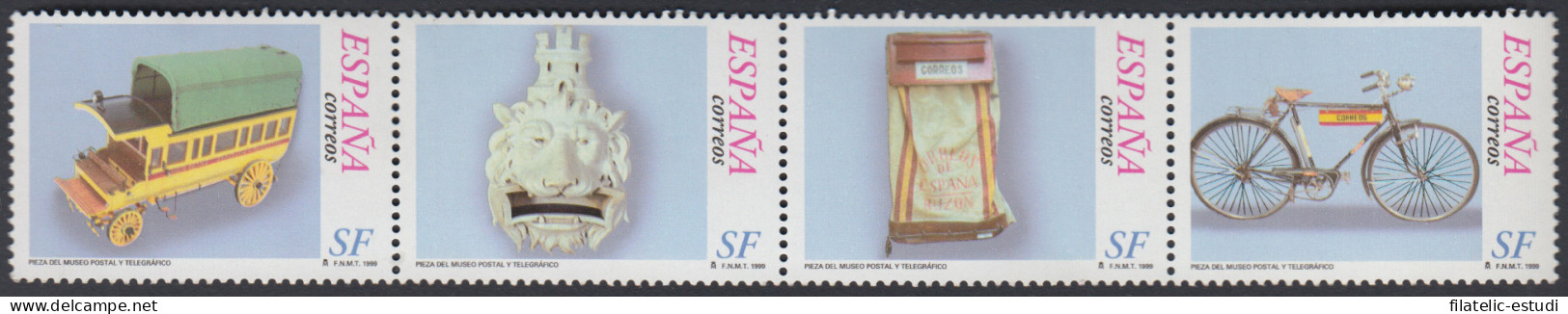 España Spain Franquicias 31/34 1999 Historia Del Correo MNH - Franchise Postale