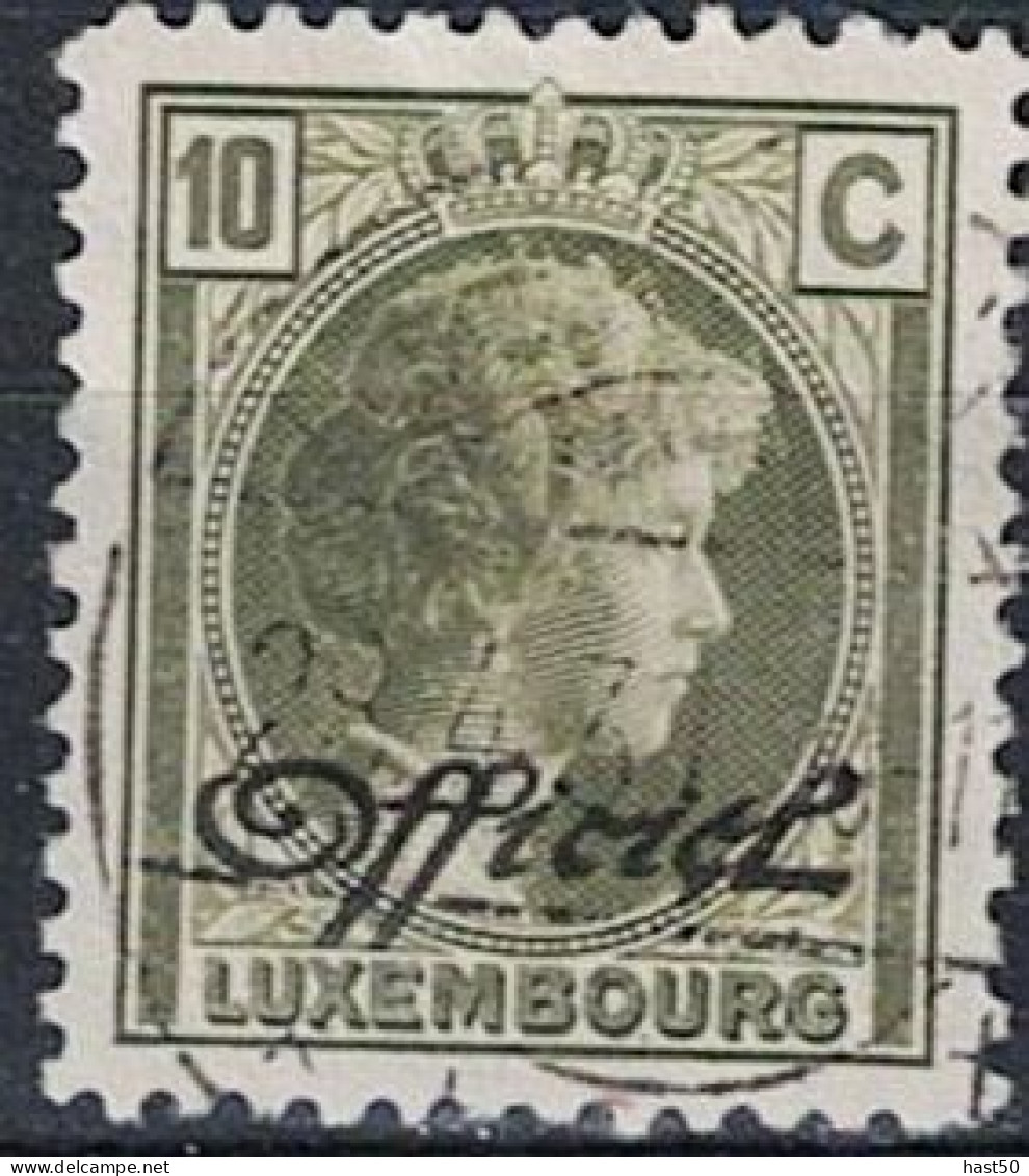 Luxemburg - Dienst/service "waagerechtem Bdr.-Aufdruck „Officiel“ (MiNr: D 155) 1928 - Gest Used Obl - Servizio