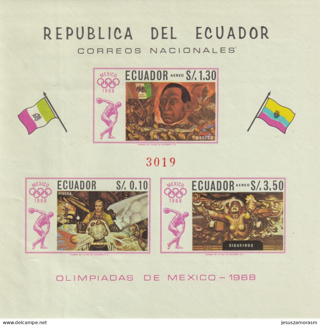 Ecuador Hb Michel 36 - Zomer 1968: Mexico-City