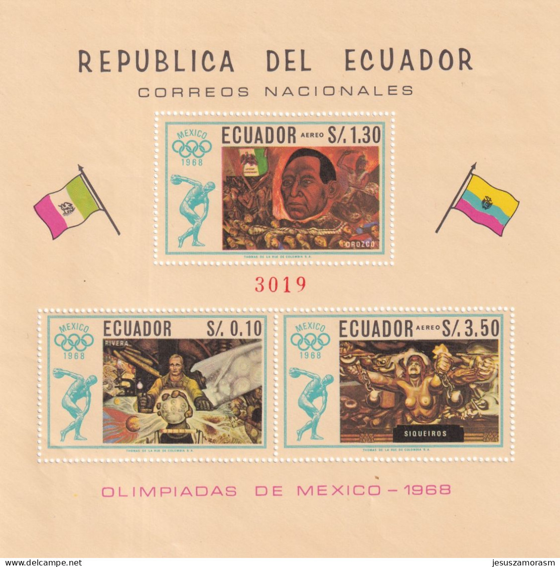 Ecuador Hb Michel 35 - Zomer 1968: Mexico-City