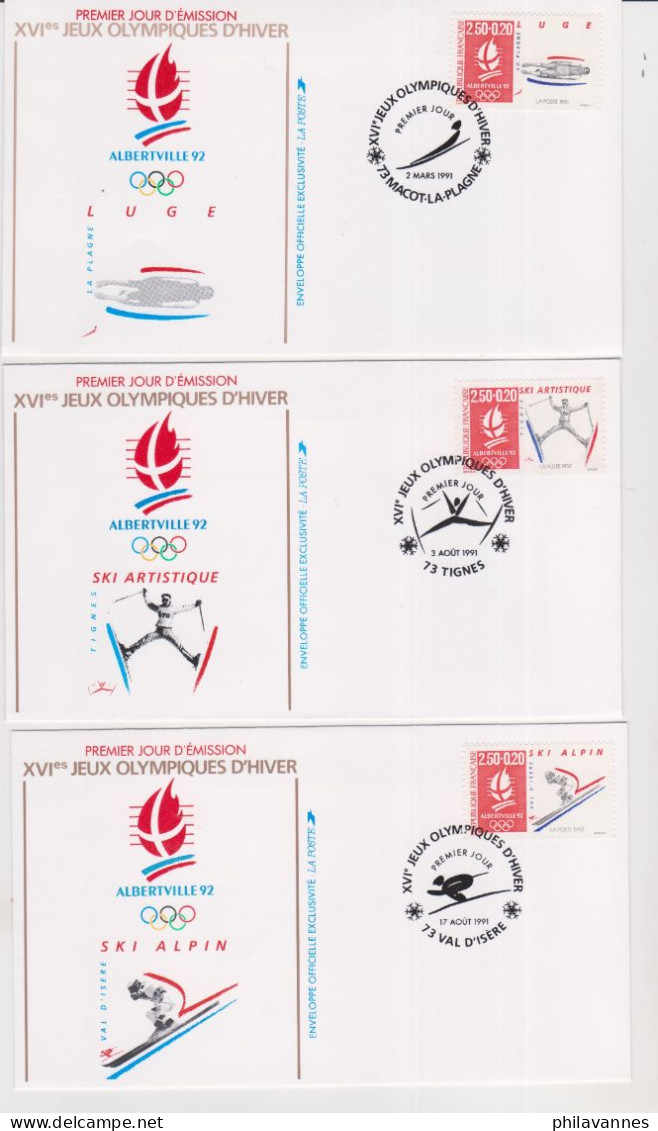 Parcours De La Flamme Olympique De 1992, Paris, Alberville, Pralognan, Courchevel, Les Arcs, Les Menuires, ... ( SN137) - Winter 1992: Albertville