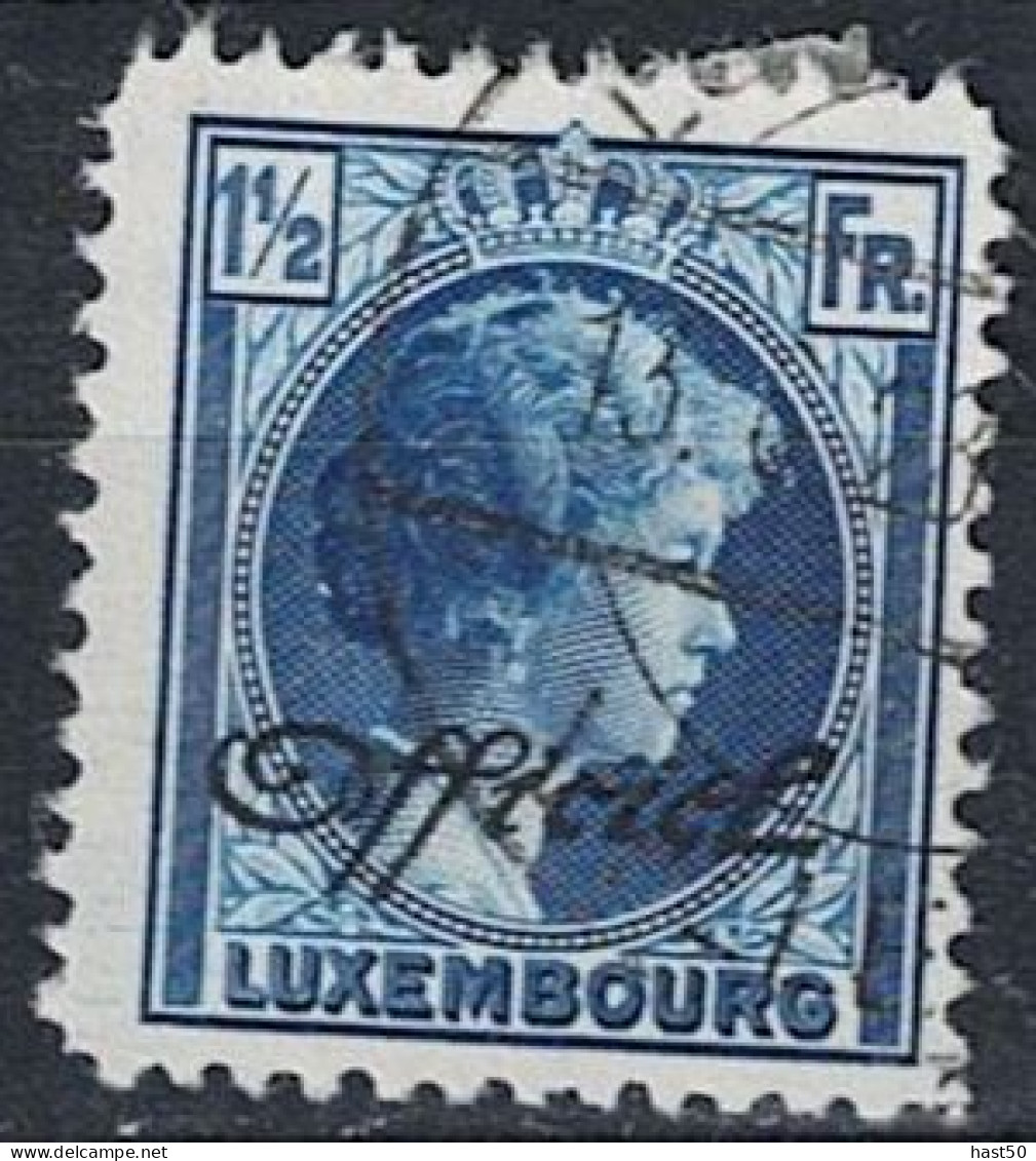 Luxemburg - Dienst/service "waagerechtem Bdr.-Aufdruck „Officiel“ (MiNr: D 166) 1928 - Gest Used Obl - Dienstmarken