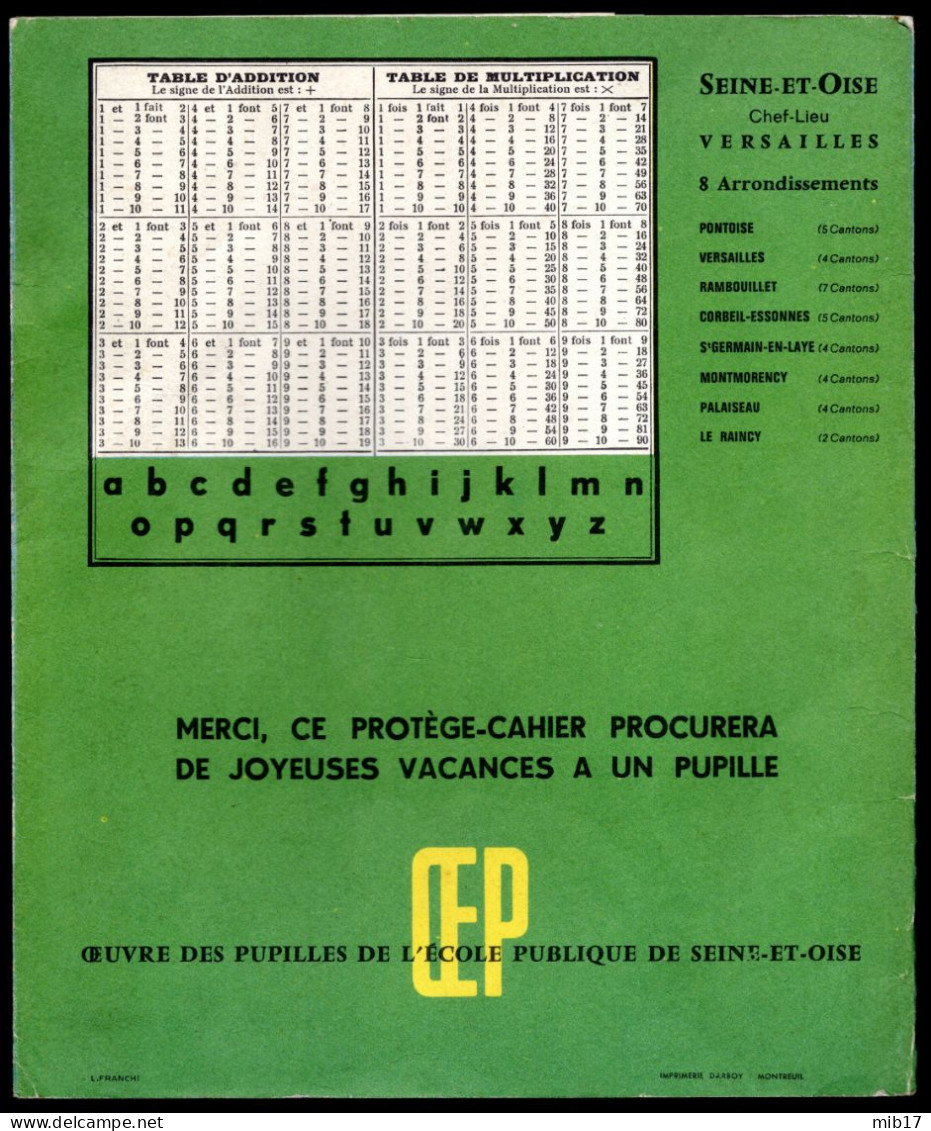 Protège Cahier Indiens Sur Chevaux Avec Code De La Route, Tables De Multiplication Et D'addition Et Emploi Du Temps - Copertine Di Libri