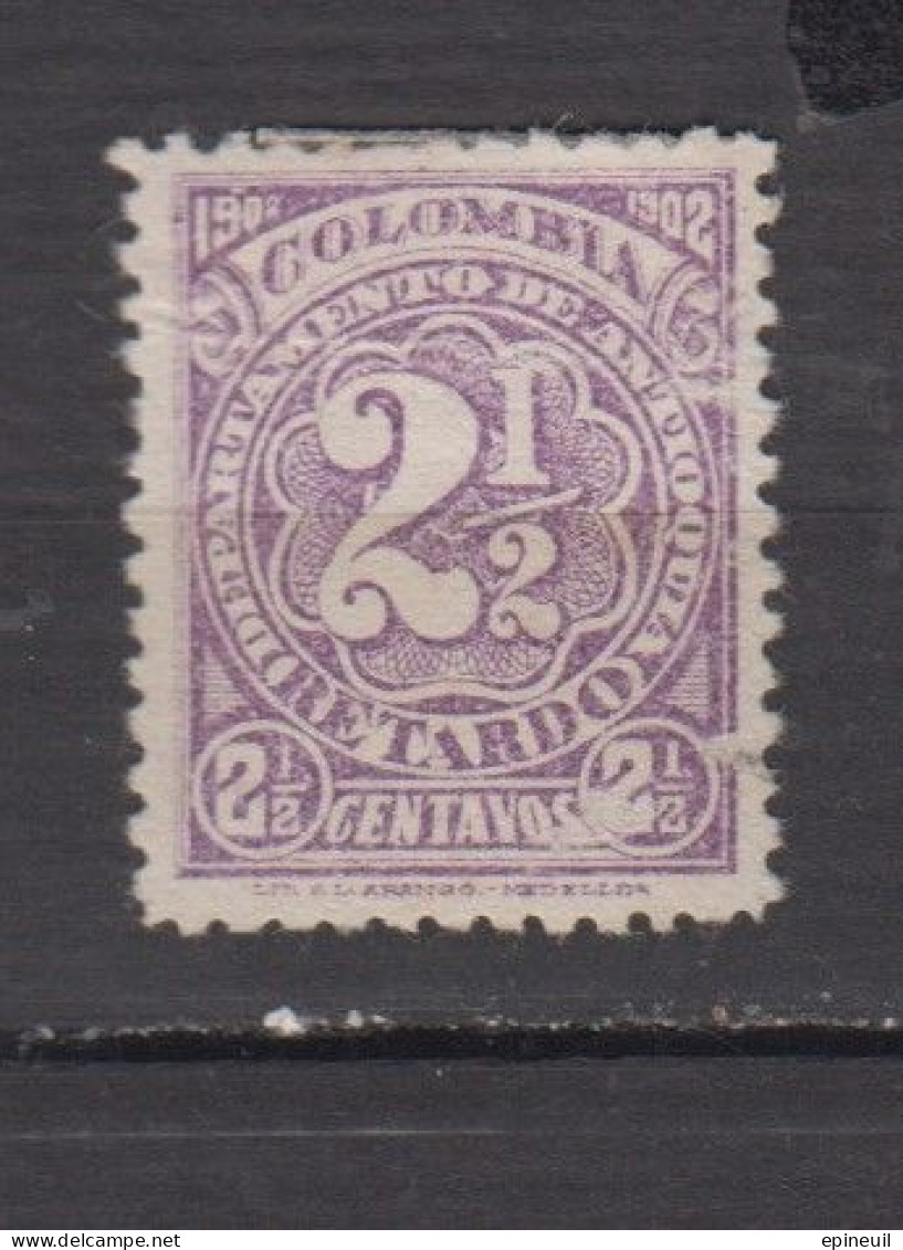 COLOMBIE 1902 *  YT N° 3  LETTRE RECOMMANDEE - Colombia