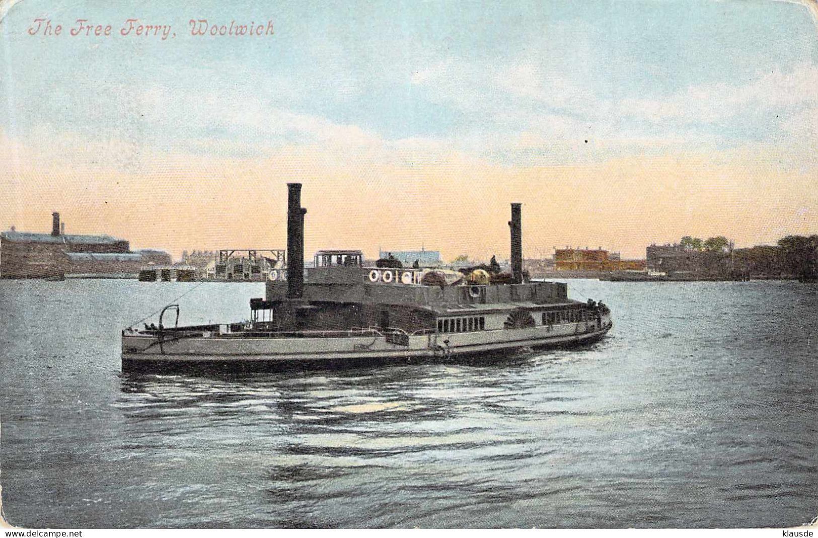 The Free Ferry - Woolwich Gel.1904 - London Suburbs