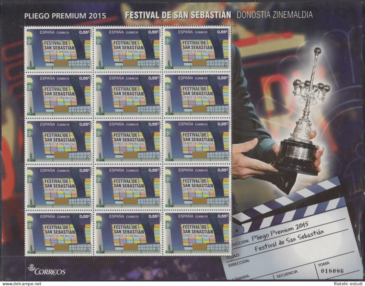 España Pliego Premium 23 2015 Cine Español Festival De Cine De San Sebastián M - Marocco Spagnolo