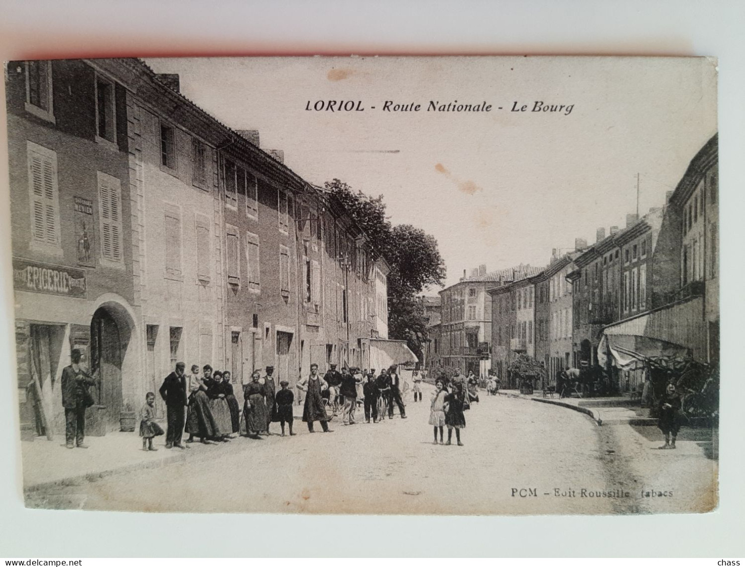 Cpa 26 Loriol Route Nationale Le Bourg - Loriol