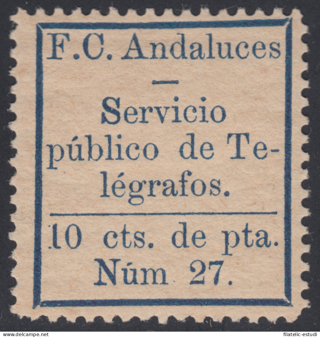 España Spain Telégrafos Particulares 6 1883 Ferrocarriles Andaluces MH - Postage-Revenue Stamps