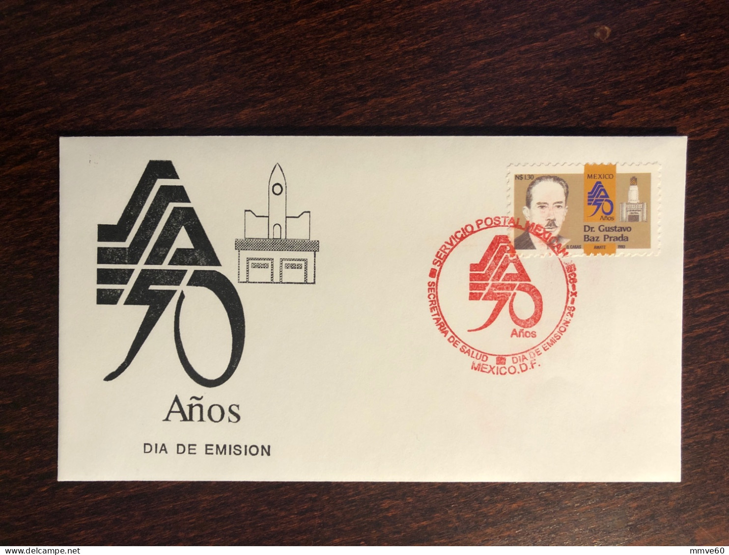 MEXICO FDC COVER 1993 YEAR DOCTOR PRADA HEALTH MINISTRY HEALTH MEDICINE STAMPS - Mexico