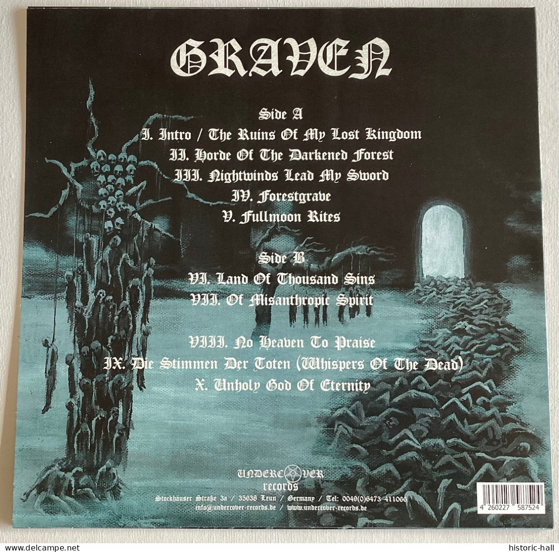 GRAVEN - Reborn Misanthropic Spirit - LP - 2015 - Splatter Electric Blue - 100 Ex. - Hard Rock & Metal