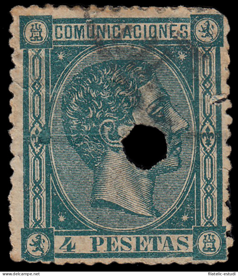 España Spain Telégrafos 170T 1875 Usado - Postage-Revenue Stamps