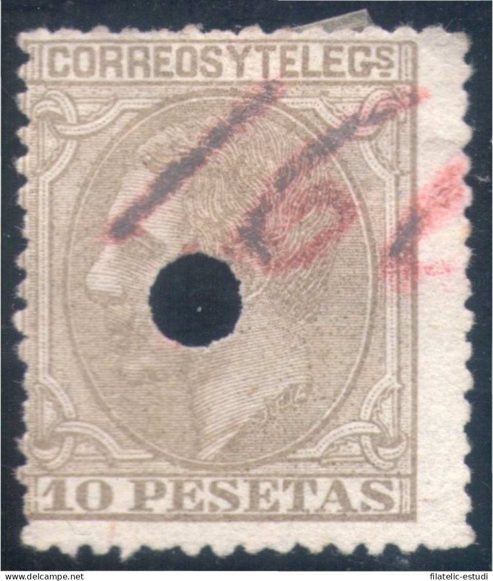 España Spain Telégrafos 209T 1879 Usado - Postage-Revenue Stamps