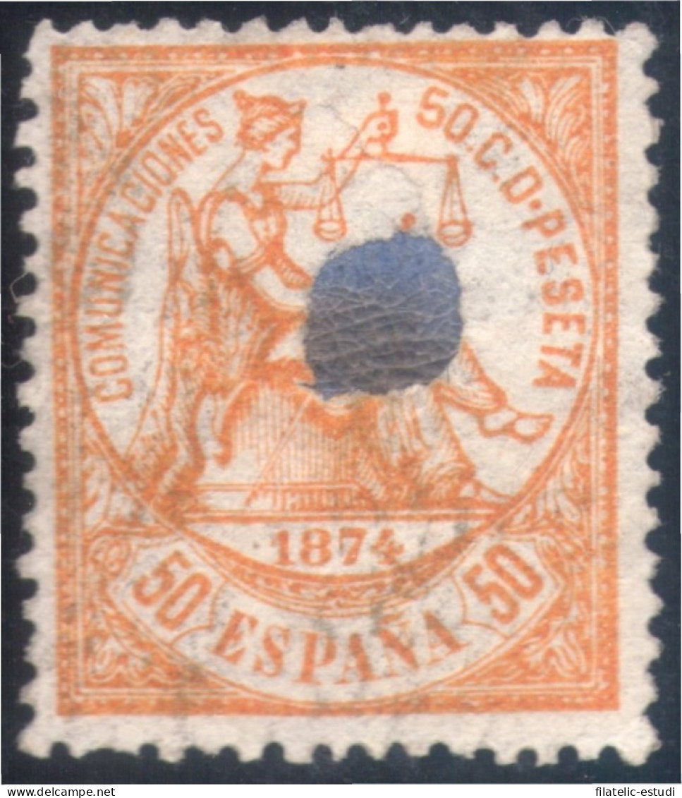 España Spain Telégrafos 149T 1874 Usado - Postage-Revenue Stamps