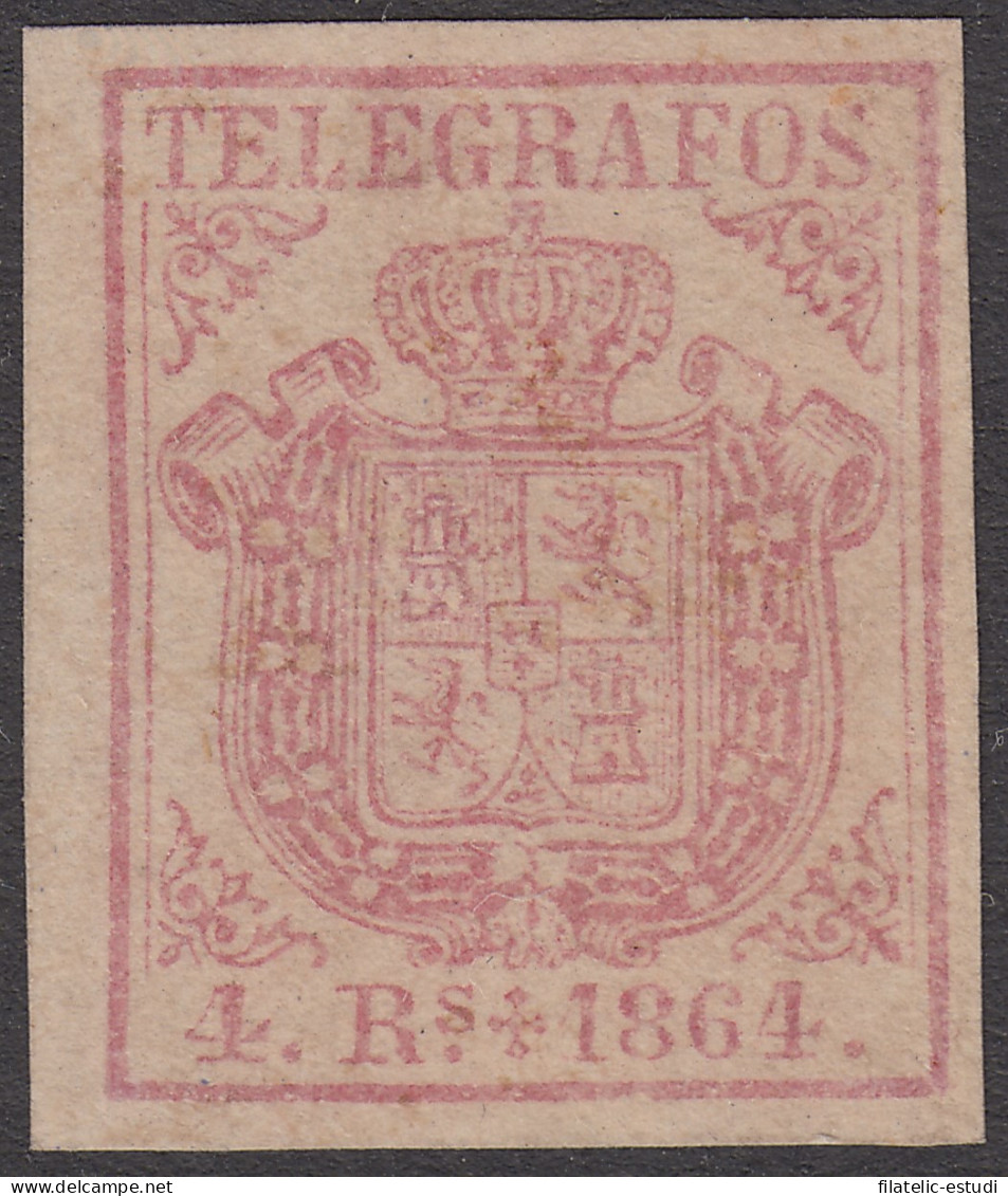 España Spain Telégrafos 2 1864 Escudo De España  MNH - Fiscaux-postaux