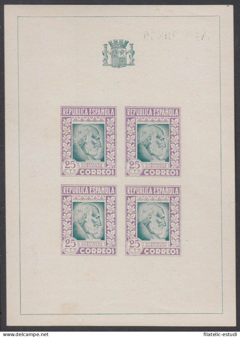 España Spain Telégrafos Hojita No Catalogada  Ramón Y Cajal - Postage-Revenue Stamps