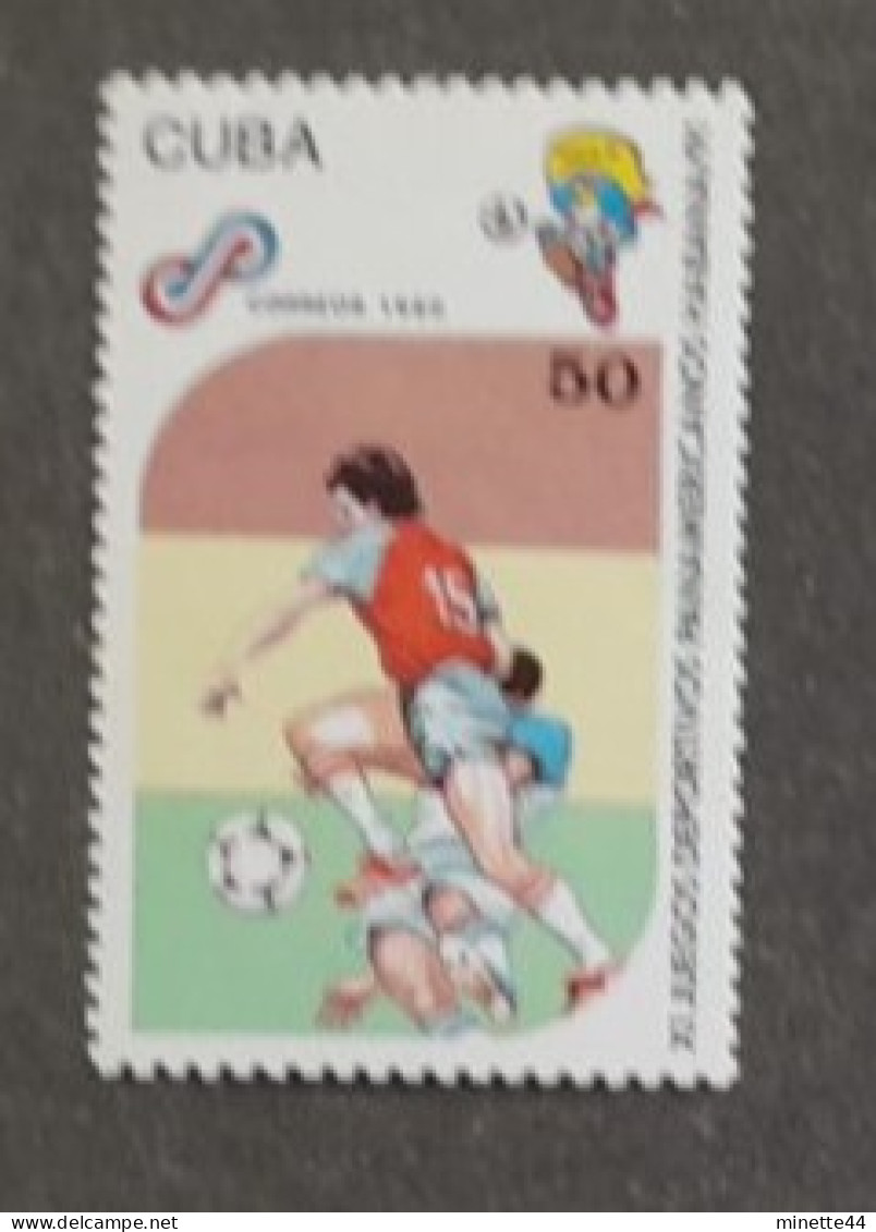 CUBA 1990  MNH**   FOOTBALL FUSSBALL SOCCER  CALCIO VOETBAL FUTBOL FUTEBOL FOOT - Unused Stamps