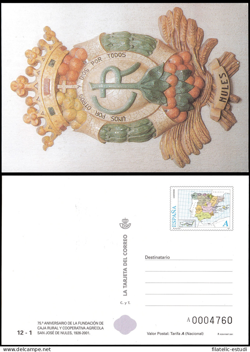 España Tarjetas Del Correo Y De Iniciativa Privada 79 2002 75 Aniv. De La Fund - Lettres & Documents