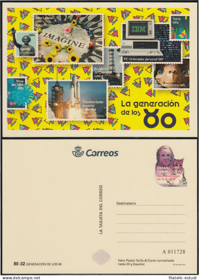 España Tarjetas Del Correo Y De Iniciativa Privada 133 2018 Generación De Los  - Storia Postale