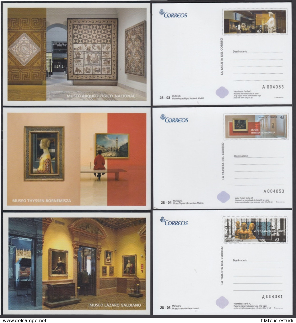 España Tarjetas Del Correo Y De Iniciativa Privada 101/03 2015 Museos - Covers & Documents