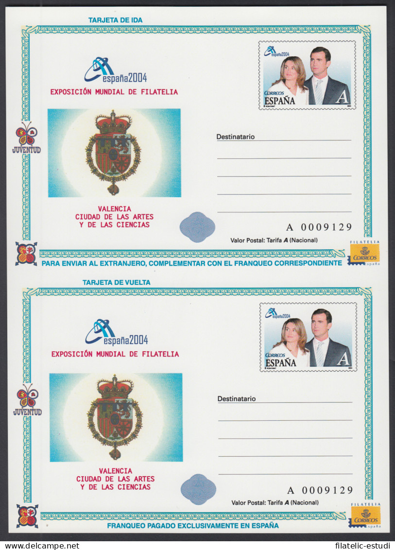 España Tarjetas Del Correo Y De Iniciativa Privada 83 2004 Prícipes De Asturia - Covers & Documents