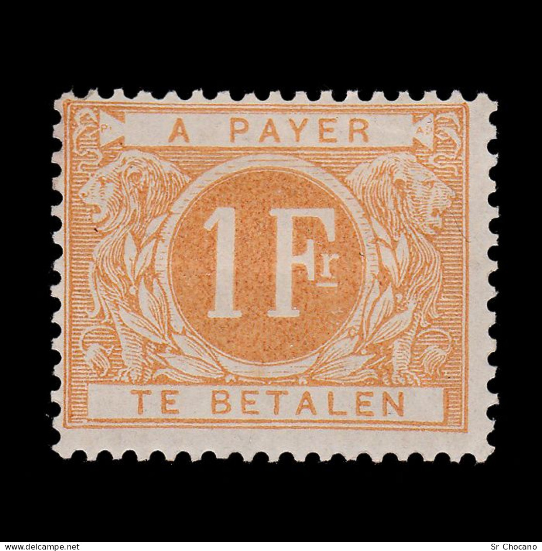 BELGIUM POSTAGE DUE STAMP.1900.1fr.SCOTT J11.MH. - Otros & Sin Clasificación