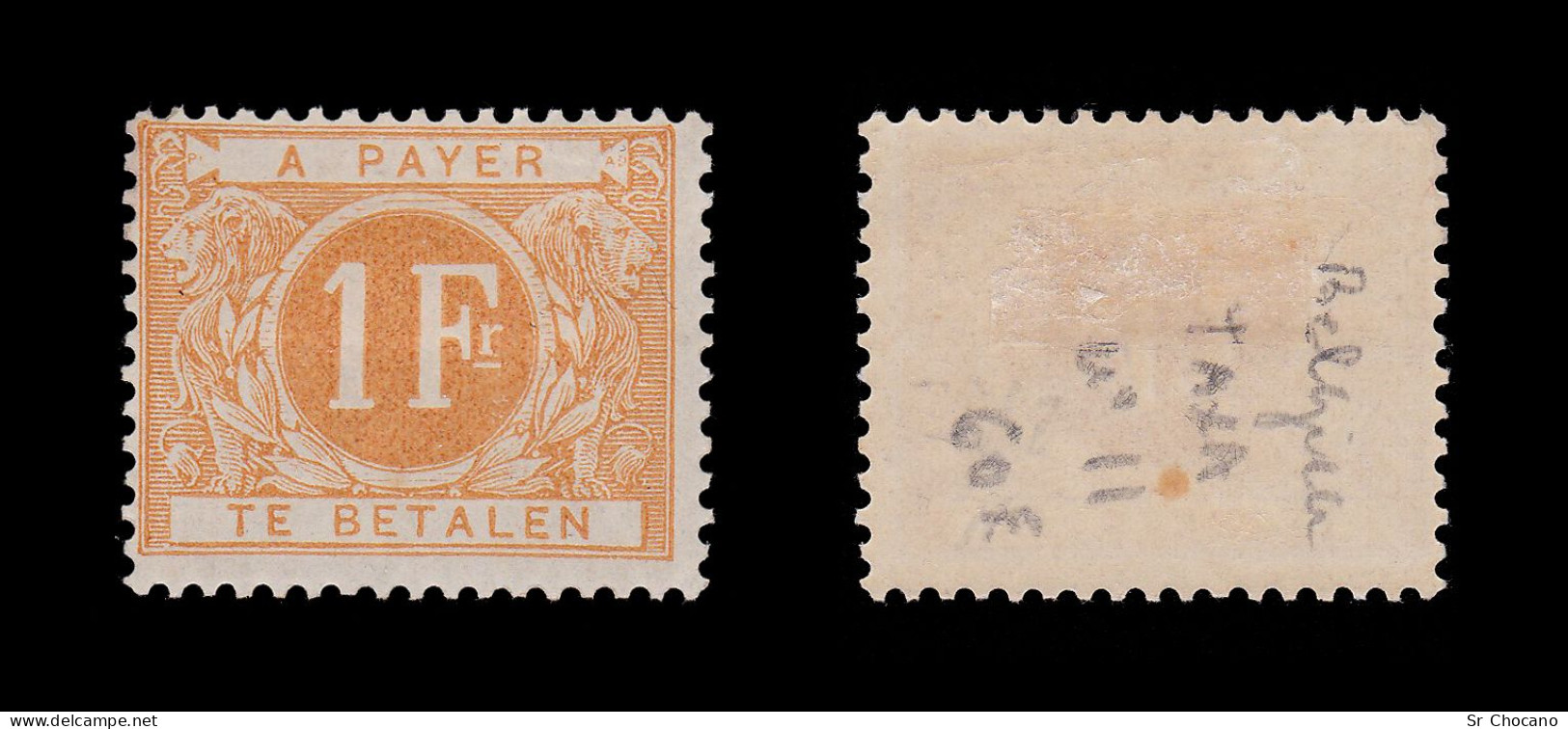 BELGIUM POSTAGE DUE STAMP.1900.1fr.SCOTT J11.MH. - Andere & Zonder Classificatie